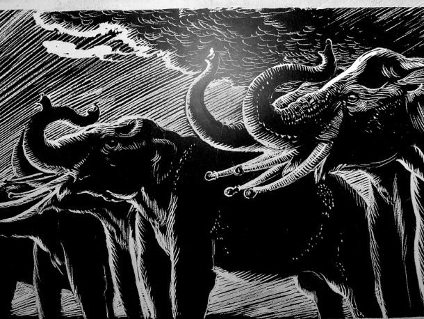 Zdeněk Burian. Ilustrace ke knize Kniha džunglí 