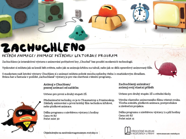 Lektorský program k výstavě ZACHUCHLENO. Příběh animace / animace příběhu ve Středočeském muzeu v Roztokách u Prahy