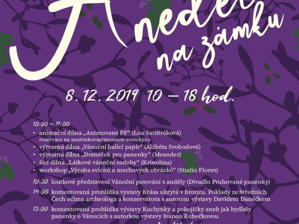 Adventní neděle na zámku ve Středočeském muzeu v Roztokách u Prahy