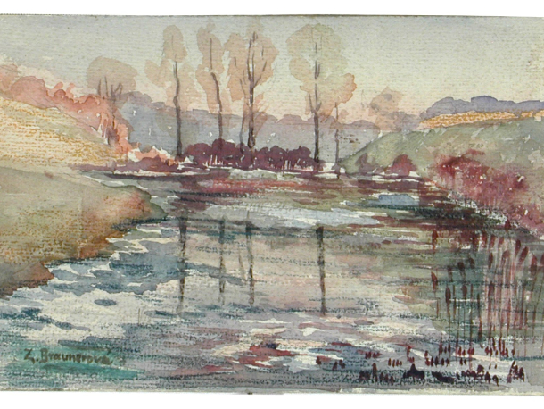 Malířský plenér v zahradě Zdenky Braunerové