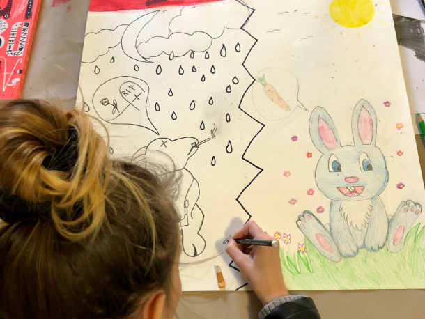 tvůrčí část lektorského programu v ateliéru