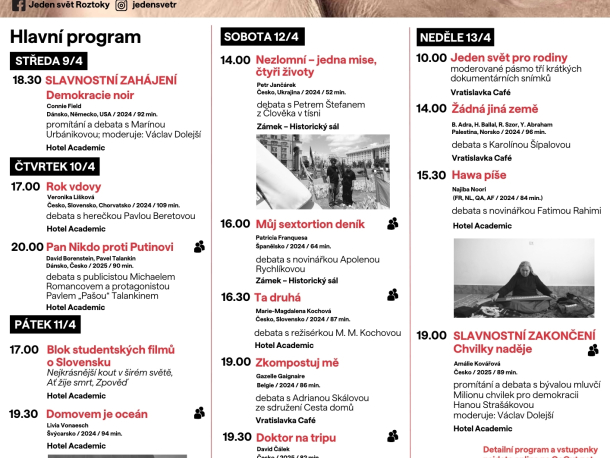 Jeden svět | Mezinárodní filmový festival o lidských právech