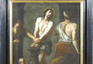 Bičování Krista, olej na plátně, 1. polovina 17. století, 94 x 69 cm.