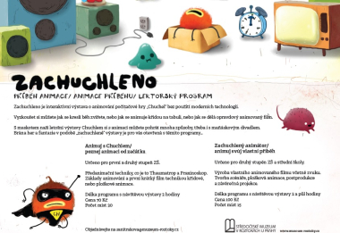 Lektorský program k výstavě ZACHUCHLENO. Příběh animace / animace příběhu ve Středočeském muzeu v Roztokách u Prahy