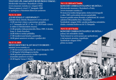 Slavíme 30 let svobody | vzpomínkové akce k 30. výročí sametové revoluce