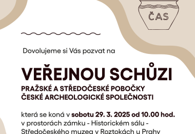 Veřejná schůze České archeologické společnosti